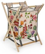 Kosz z konstrukcją z drewna sosnowego Madre Selva Flores Salvajes, 50 l
