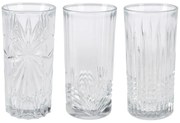 Zestaw 3 szklanek we wzory, 380 ml