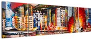 Obraz - Victoria Harbor, Hong Kong, obraz olejny (170x50 cm)