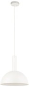 Vitrum M kopuła biały -minimalistyczna, lampa wisząca pojedyncza-średnica 30cm