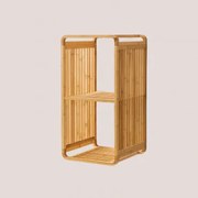 Regał 35x65 Cm Z Bambusa Jonsa Regał 2 Półkowy - Sklum