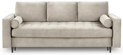 Beżowa aksamitna rozkładana sofa Milo Casa Santo