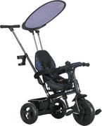 HOMCOM 6-w-1 Trójkoło dla dzieci z rączką do pchania, daszek, pasy, koszyk, dla dzieci 1-5 lat, Kolor Granatowy