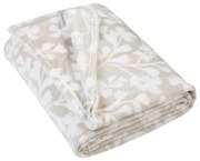 Beżowy polarowy koc 200x240 cm Brooke Floral – Catherine Lansfield