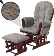 Leżanka MCW-C76,  jasnoszary, ciemna rama