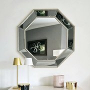 Lustro w lustrzanej ramie, szlifowane fazą, ośmiokąt.78x78cm