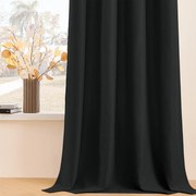 Zasłona zaciemniająca na taśmie gotowa gładka 135x250 czarna