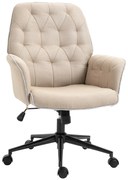 HOMCOM Krzesło biurowe obrotowe na kółkach taboret roboczy z regulacją wysokości czarny | Aosom PL