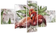 Obraz - Flamingi (125x70 cm)