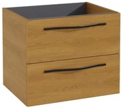 Szafka pod umywalkę PILAR 2S 60cm dąb karmel STRAMA
