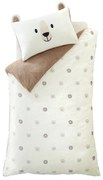 Brązowo-kremowa pościel dziecięca dwuosobowa z mikropluszu 200x200 cm Cosy Bear – Catherine Lansfield