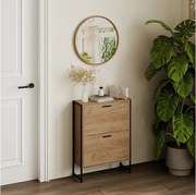 Wózek na buty goldkraft dąb/czarny 63x23.5x83 folda