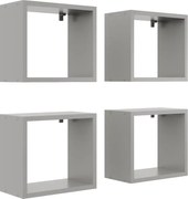 Zestaw 4 półek TUTTI szarych KROKUS MEBLE