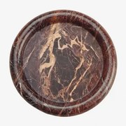 Okrągła Taca Na Drobiazgi Ø20 Cm Z Marmuru Velmar Czerwony Marmur - Sklum