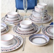 Komplet obiadowy 24 części, wielobarwny/kamionka