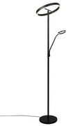 Czarna lampa stojąca LED (wysokość 180 cm) Willis – Trio