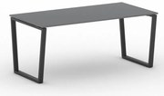 Biurko PRIMO IMPRESS, 180x90 cm, czarna podstawa, grafit
