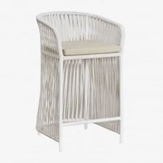 Zestaw 2 Wysokich Taboretów Sophie Gardenia Biel & ↑65 Cm - Sklum