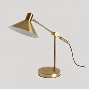 Lampa Stołowa Kierunkowa, Metalizowana, Wykonana Z Żelaza Clayt Złoto - Sklum