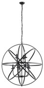Searchlight 2478-8BK - Żyrandol na łańcuchu ORBIT 8xE14/60W/230V czarny