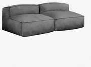 Sofa Modułowy 2-częściowy Do Ogrodu Dojans Szary Granit - Sklum