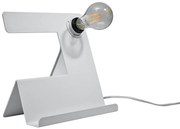 Biała industrialna lampka stołowa - EX562 S7-W87