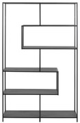 Czarny regał w dekorze jesionu 114x185 cm Seaford – Actona