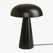 Lampa Stołowa Żeliwna Galina ↑35 Cm Czarna - Sklum