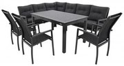 EXPERT LOUNGE - aluminiowy zestaw ogrodowy 3+1+1