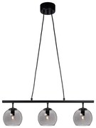 Cottex T2493SVG - Lampa wisząca na przewodzie CAPELLA 3xE14/40W/230V przydymiona/czarna