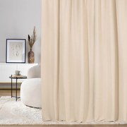 Zasłona na taśmie marszczącej ecru aksamitna 140 x 280 cm 1 szt.