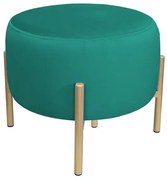 Pufa WILFRED MG VELVET morska/złota ATOS