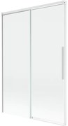 Mexen Rox parawan nawannowy 2-skrzydłowy rozsuwany 120 x 150 cm, transparent, biały - 8C9-120-001-20-00