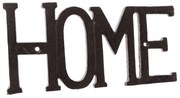 Ozdoba ścienna z litego metalu Home czarna, 9,6 x27 cm