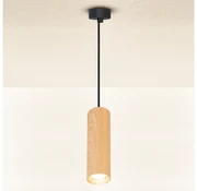 Brilagi - Żyrandol na lince SELE 1xGU10/30W/230V czarny/dekor dębu