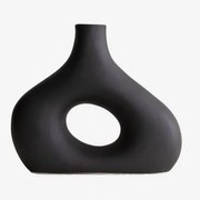 Wazon Ceramiczny Sabel Czarny Matowy - Sklum