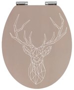 Deska sedesowa z bambusu i płyty pilśniowej Wenko Stag, 44x37,5 cm