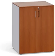 Szafa z drzwiami PRIMO 2023, 800 x 640 x 1030 mm, szary / czereśnia