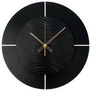 Czarny okrągły zegar ścienny B5-S33