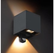 Brilagi - Zewnętrzny kinkiet LED z czujnikiem CUBE LED/6W/230V antracyt