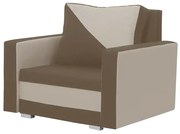 Fotel rozkładany z funkcją spania ASTO2 Brązowy/Beżowy