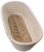 Home Elements Owalny koszyk z drewnianym spodem Listki 32 x 15 x 9 cm