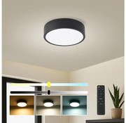 Brilagi - Ściemnialna oprawa LED POOL LED/18W/230V 3000-6000K 20 cm czarna + pilot