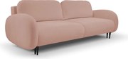 Sofa SOFT z funkcja spania i pojemnikiem PUDROWY RÓŻ RUN AGAIN 61