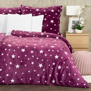 4Home Pościel mikroflanela Stars violet, 140 x 200 cm, 70 x 90 cm