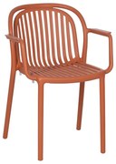 Plastikowe krzesło w kolorze terakoty Alia – Ixia