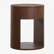 Stolik Pomocniczy Okrągły Ø40 Cm Z Mdf Adrido Wenge - Sklum