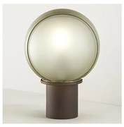 SIRU - Lampa stołowa FLORET 1xE14/40W/230V brązowa/szara szkło weneckie