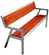 Nowoczesna drewniana ławka parkowa 150 cm 84 kolory S6-K01