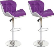 Stołek barowy MCW-A92 (zestaw 2 szt.),  fioletowy